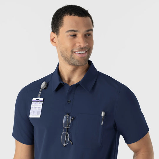 Wink Scrubs Men's Polo Navy | scrub-supply.com