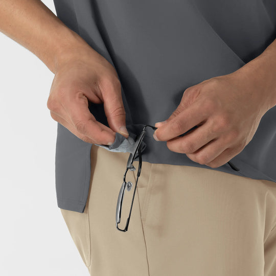 Wink Scrubs Men's Polo Pewter | scrub-supply.com