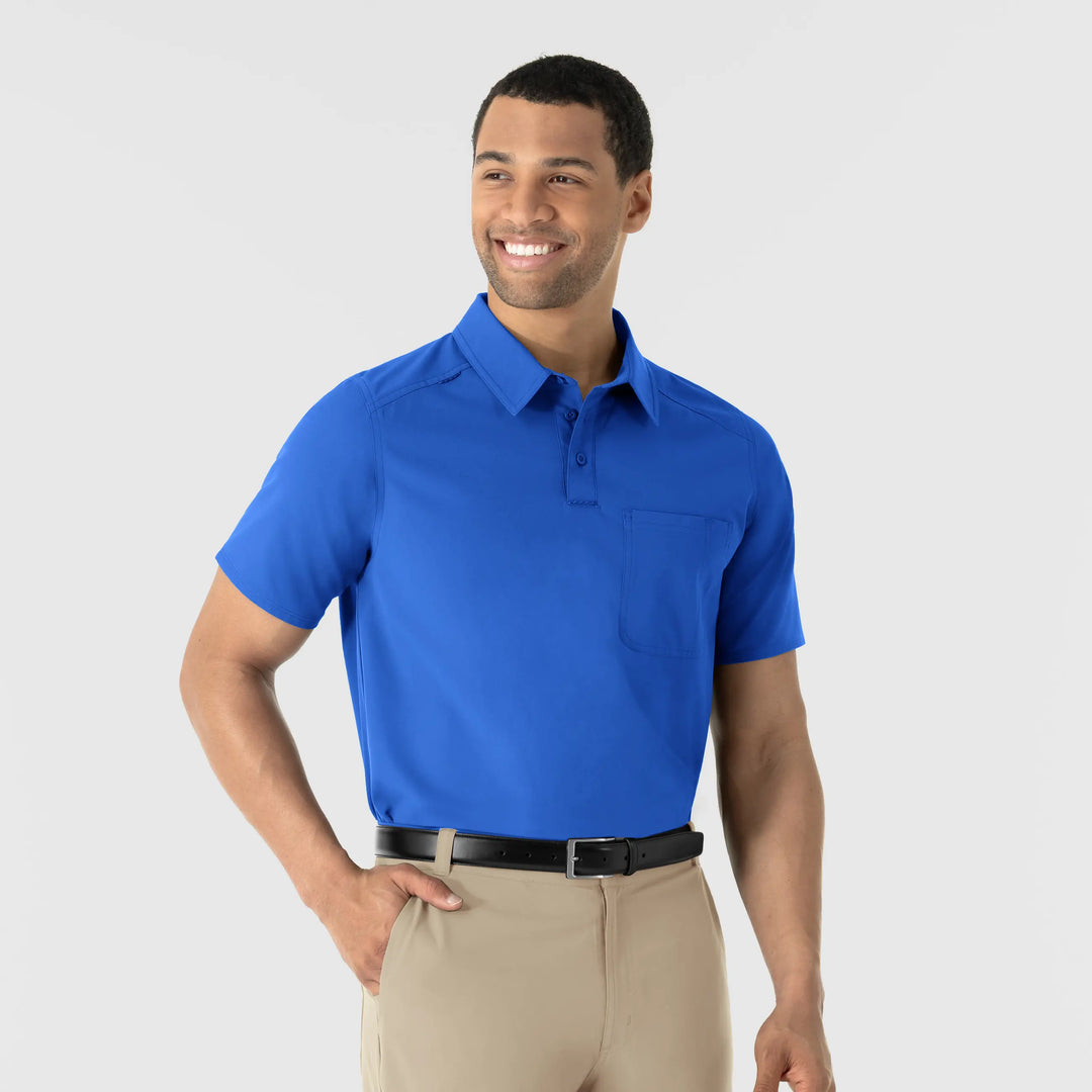 Wink Scrubs Men's Polo Royal Blue | scrub-supply.com