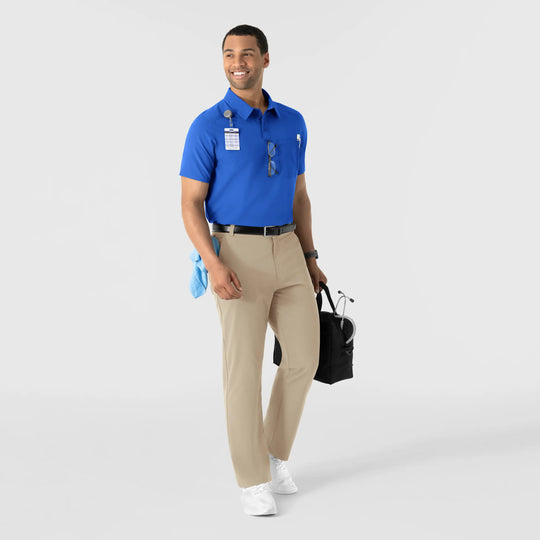 Wink Scrubs Men's Polo Royal Blue | scrub-supply.com