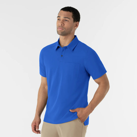 Wink Scrubs Men's Polo Royal Blue | scrub-supply.com
