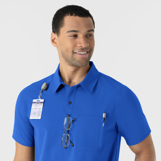 Wink Scrubs Men's Polo Royal Blue | scrub-supply.com