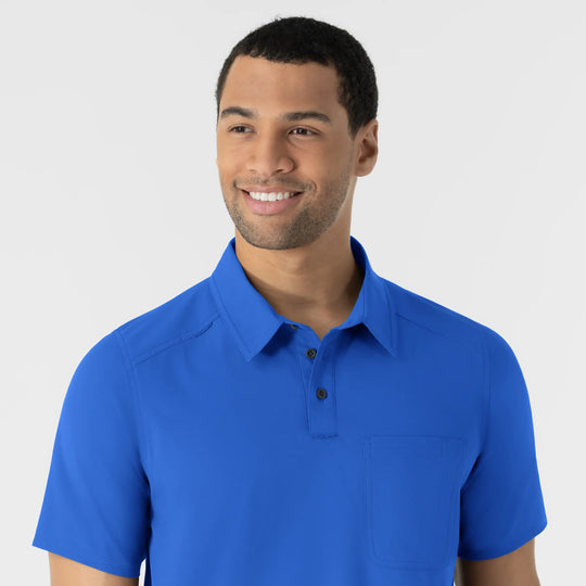 Wink Scrubs Men's Polo Royal Blue | scrub-supply.com