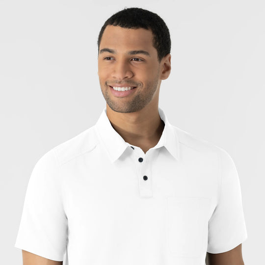 Wink Scrubs Men's Polo White | scrub-supply.com