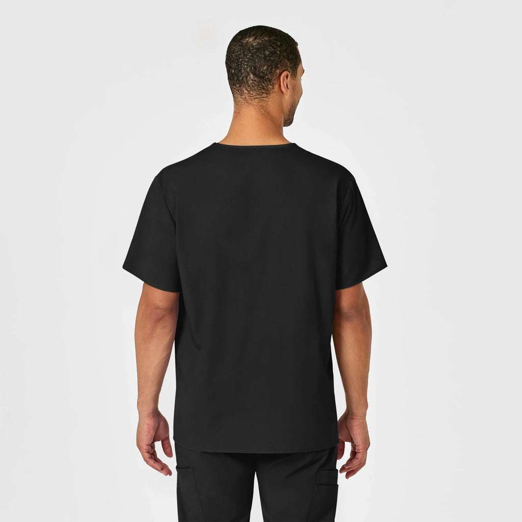 Wink Scrubs Men's PRO V-Neck Scrub Top Black | scrub-supply.com