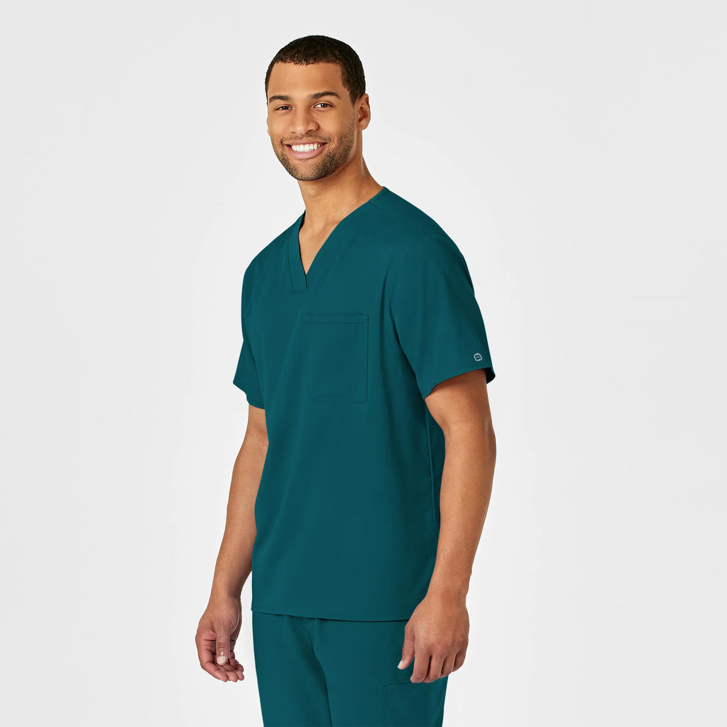 Wink Scrubs Men's PRO V-Neck Scrub Top Caribbean Blue | scrub-supply.com