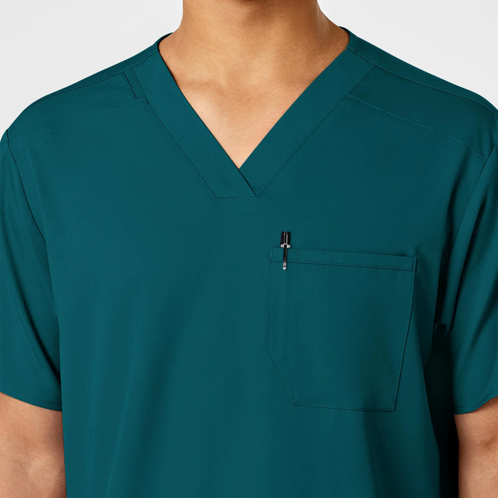 Wink Scrubs Men's PRO V-Neck Scrub Top Caribbean Blue | scrub-supply.com