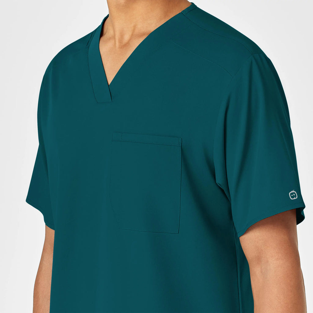 Wink Scrubs Men's PRO V-Neck Scrub Top Caribbean Blue | scrub-supply.com