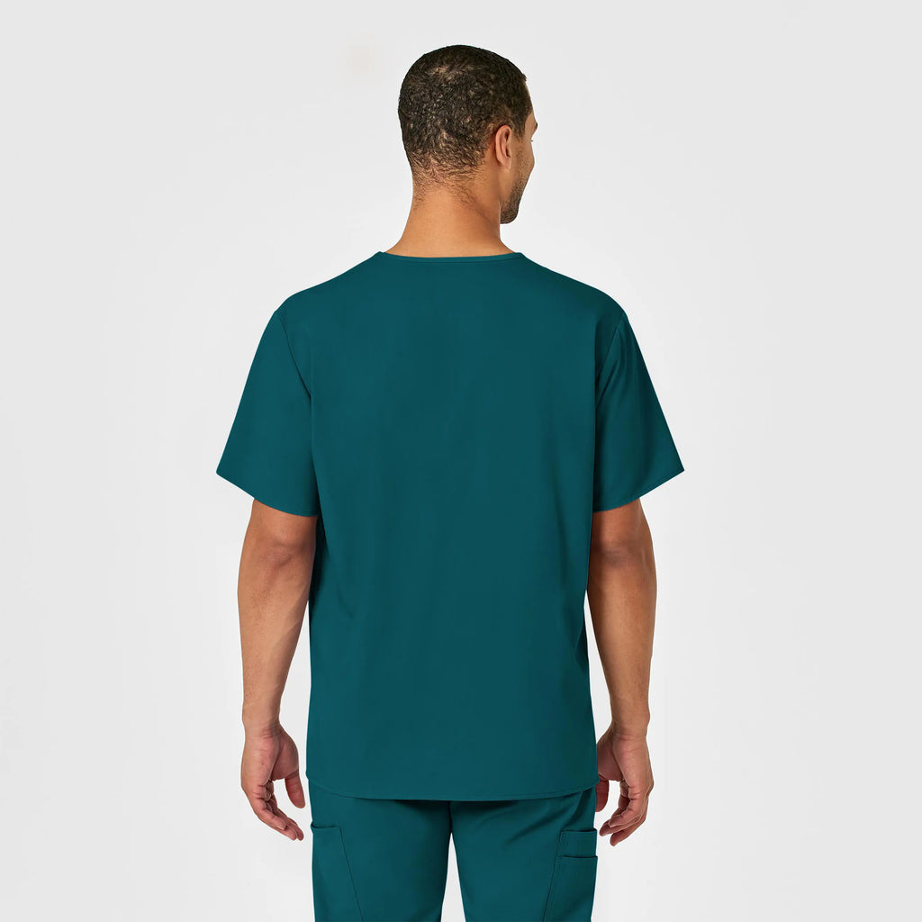 Wink Scrubs Men's PRO V-Neck Scrub Top Caribbean Blue | scrub-supply.com