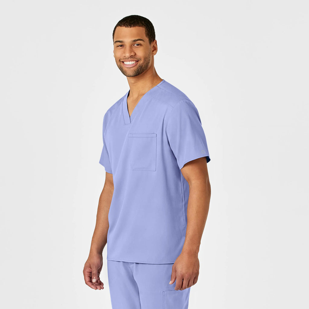 Wink Scrubs Men's PRO V-Neck Scrub Top Ceil Blue | scrub-supply.com