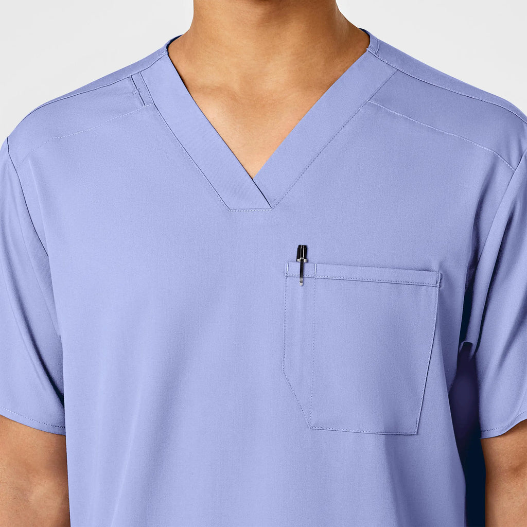 Wink Scrubs Men's PRO V-Neck Scrub Top Ceil Blue | scrub-supply.com