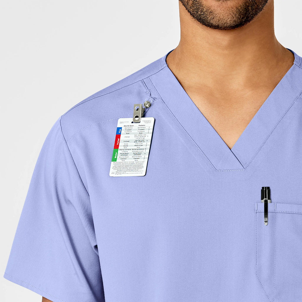 Wink Scrubs Men's PRO V-Neck Scrub Top Ceil Blue | scrub-supply.com