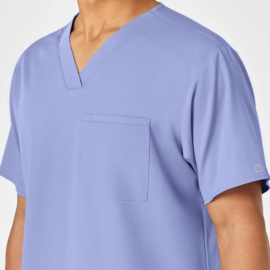 Wink Scrubs Men's PRO V-Neck Scrub Top Ceil Blue | scrub-supply.com