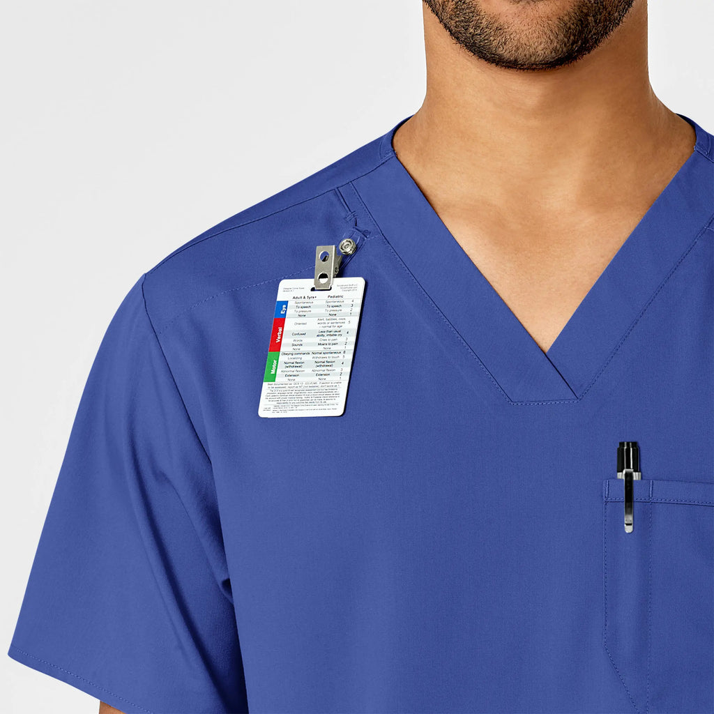 Wink Scrubs Men's PRO V-Neck Scrub Top Galaxy Blue | scrub-supply.com