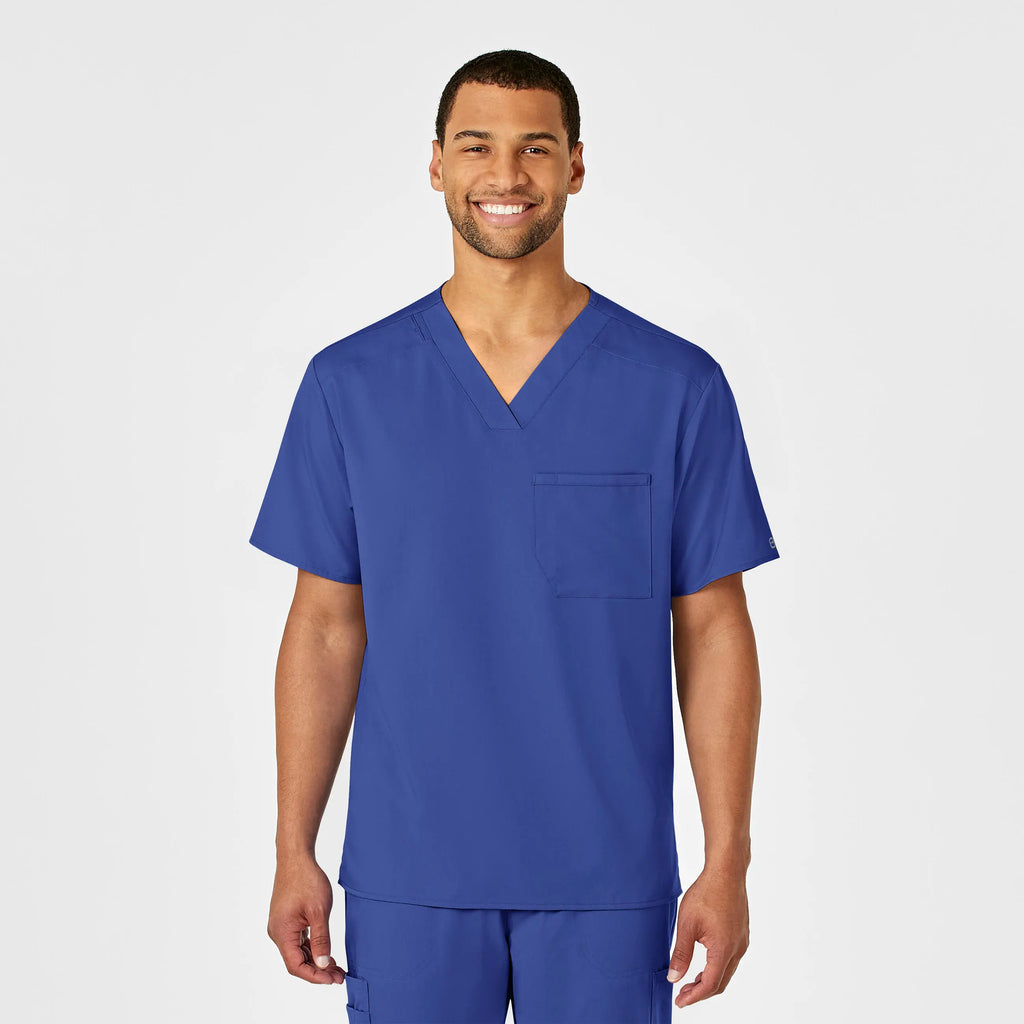 Wink Scrubs Men's PRO V-Neck Scrub Top Galaxy Blue | scrub-supply.com