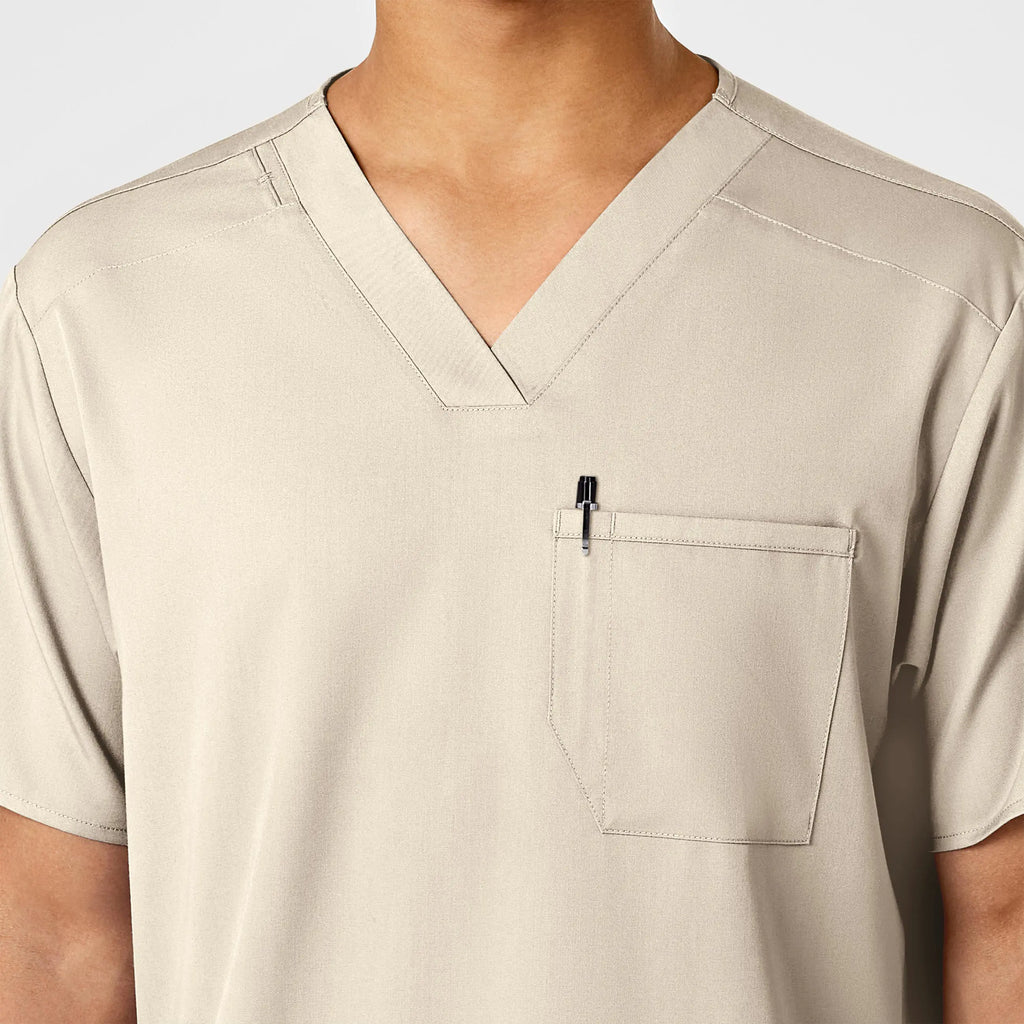 Wink Scrubs Men's PRO V-Neck Scrub Top Khaki | scrub-supply.com
