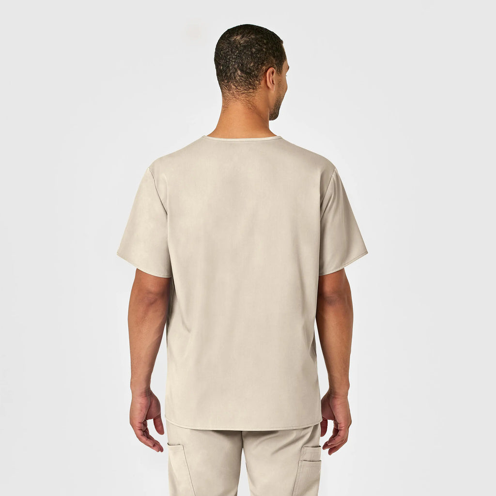 Wink Scrubs Men's PRO V-Neck Scrub Top Khaki | scrub-supply.com
