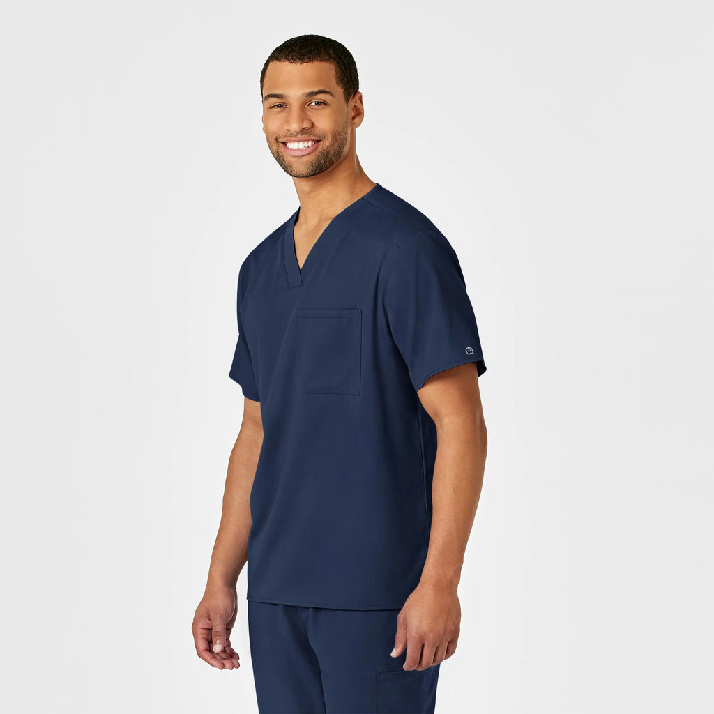 Wink Scrubs Men's PRO V-Neck Scrub Top Navy | scrub-supply.com