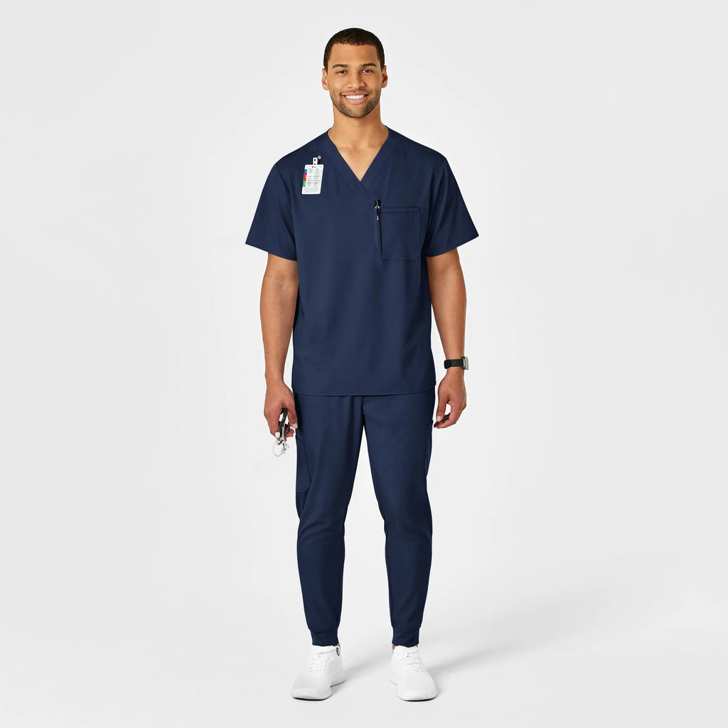 Wink Scrubs Men's PRO V-Neck Scrub Top Navy | scrub-supply.com