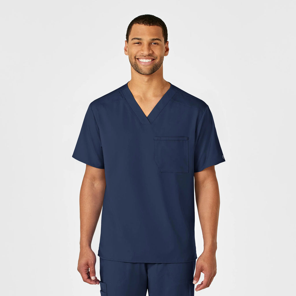 Wink Scrubs Men's PRO V-Neck Scrub Top Navy | scrub-supply.com