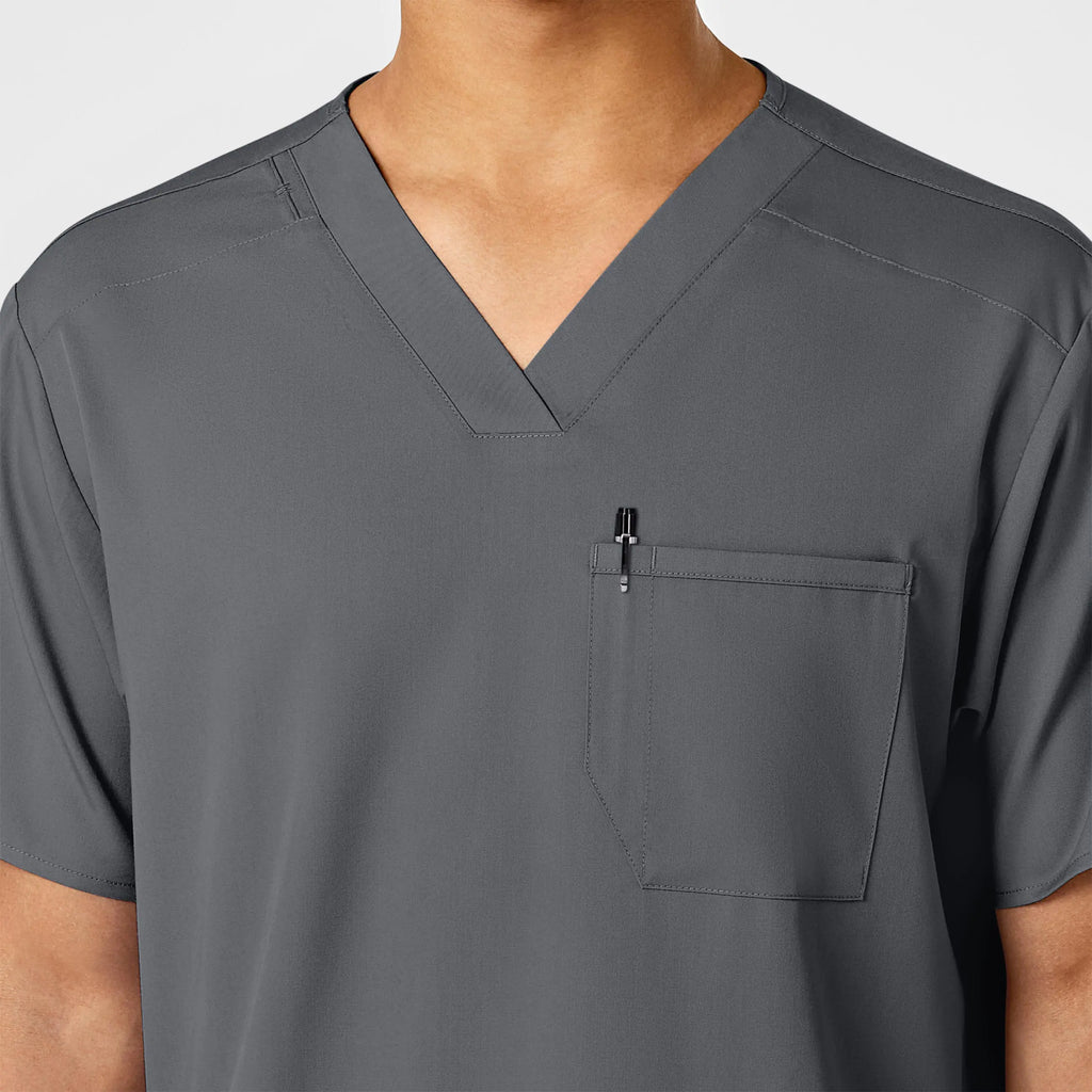 Wink Scrubs Men's PRO V-Neck Scrub Top Pewter | scrub-supply.com