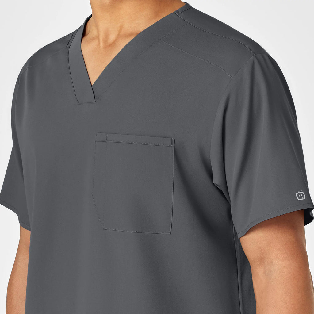 Wink Scrubs Men's PRO V-Neck Scrub Top Pewter | scrub-supply.com