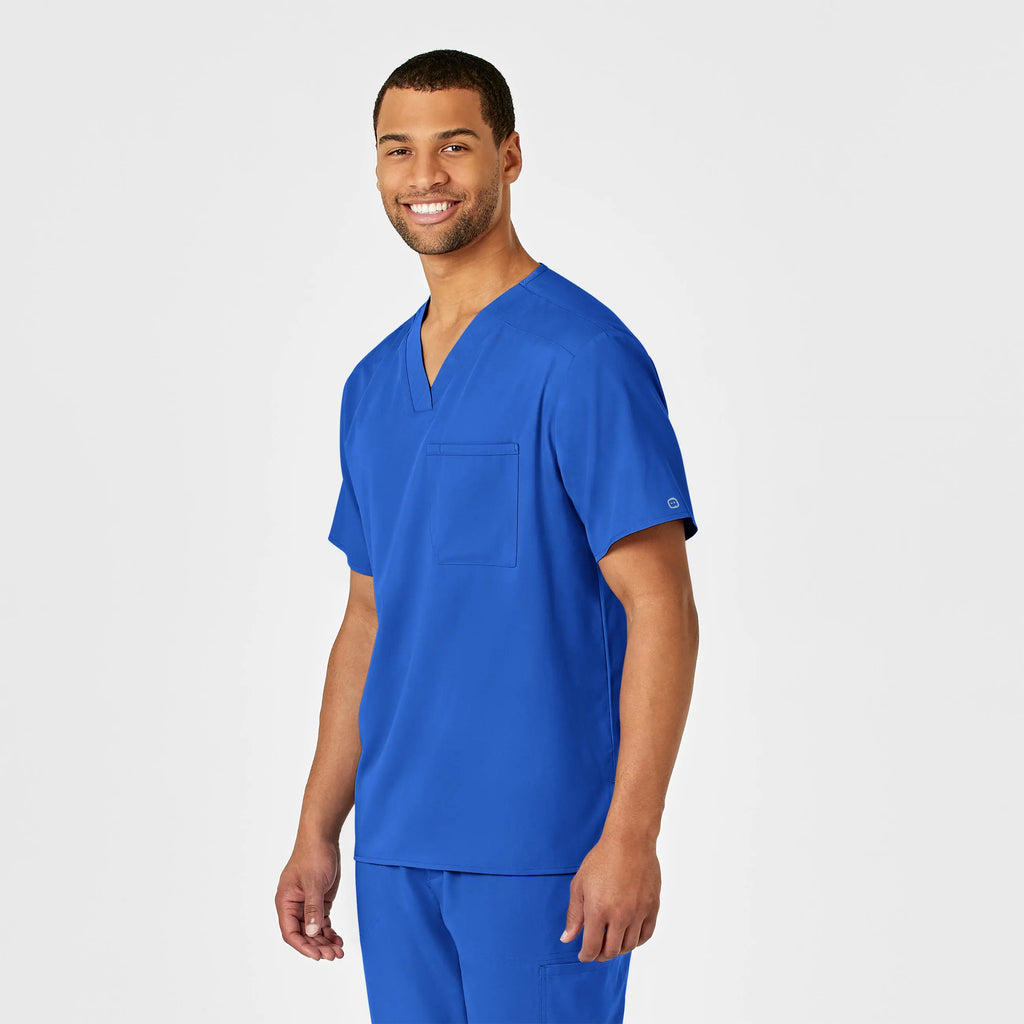 Wink Scrubs Men's PRO V-Neck Scrub Top Royal Blue | scrub-supply.com