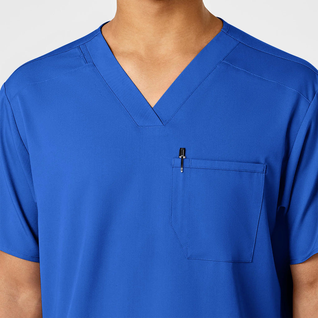 Wink Scrubs Men's PRO V-Neck Scrub Top Royal Blue | scrub-supply.com