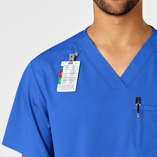 Wink Scrubs Men's PRO V-Neck Scrub Top Royal Blue | scrub-supply.com