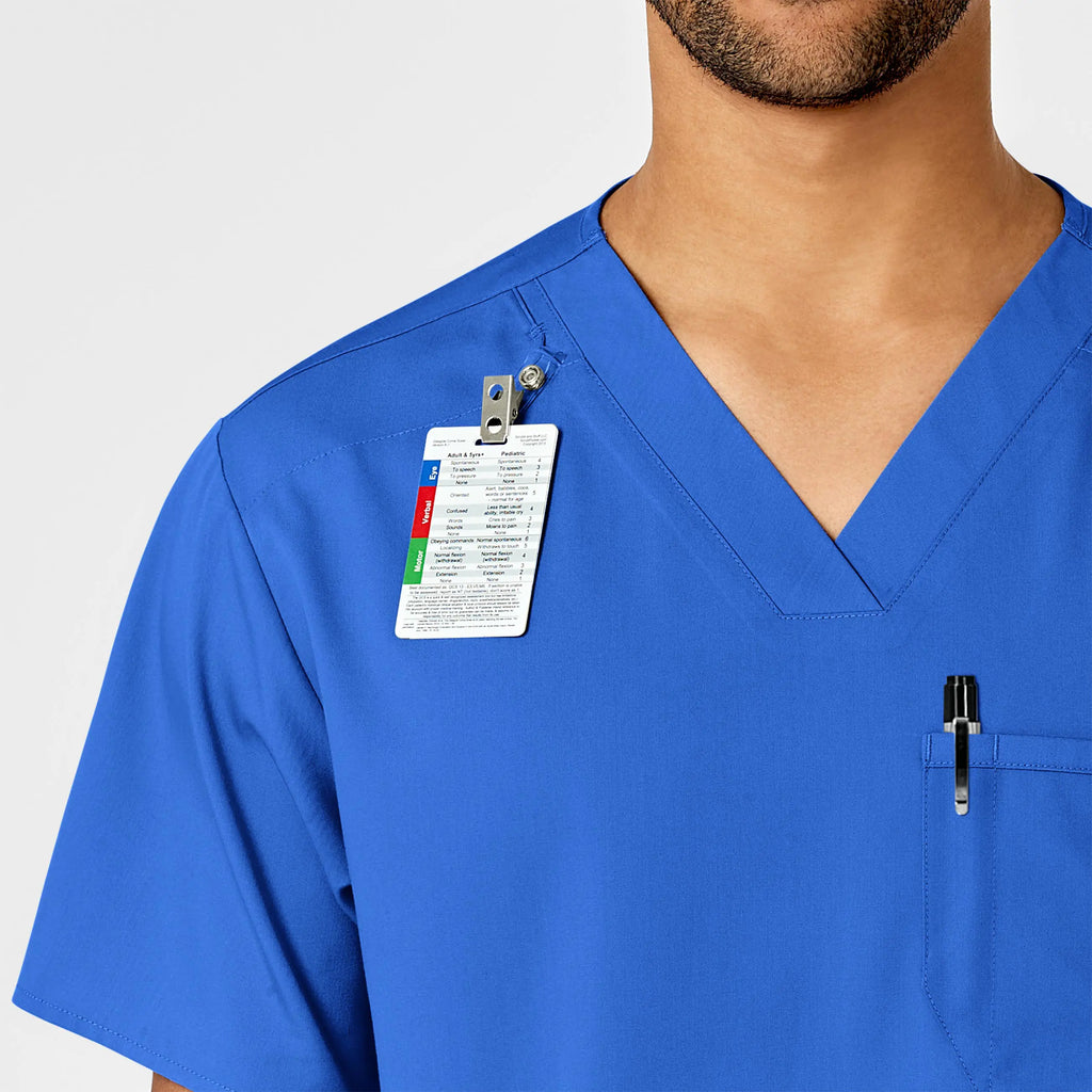 Wink Scrubs Men's PRO V-Neck Scrub Top Royal Blue | scrub-supply.com