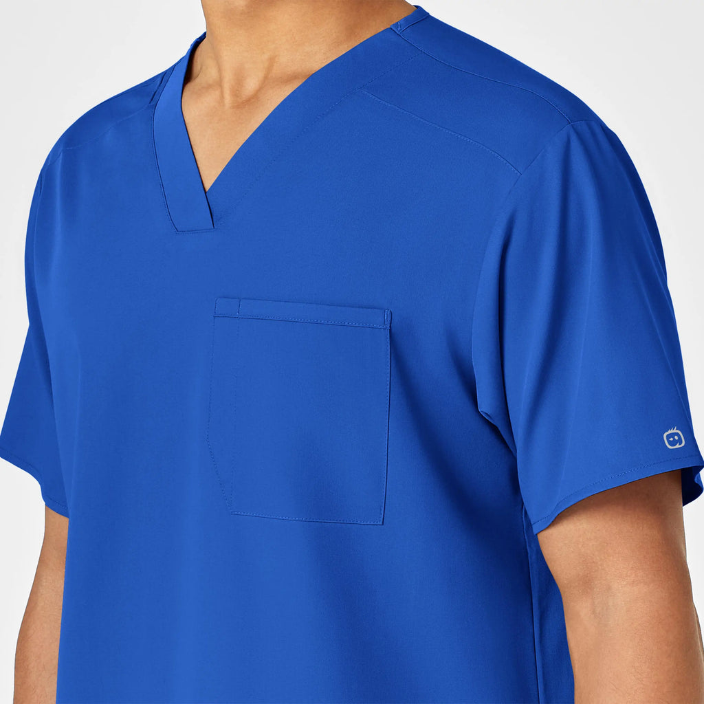 Wink Scrubs Men's PRO V-Neck Scrub Top Royal Blue | scrub-supply.com