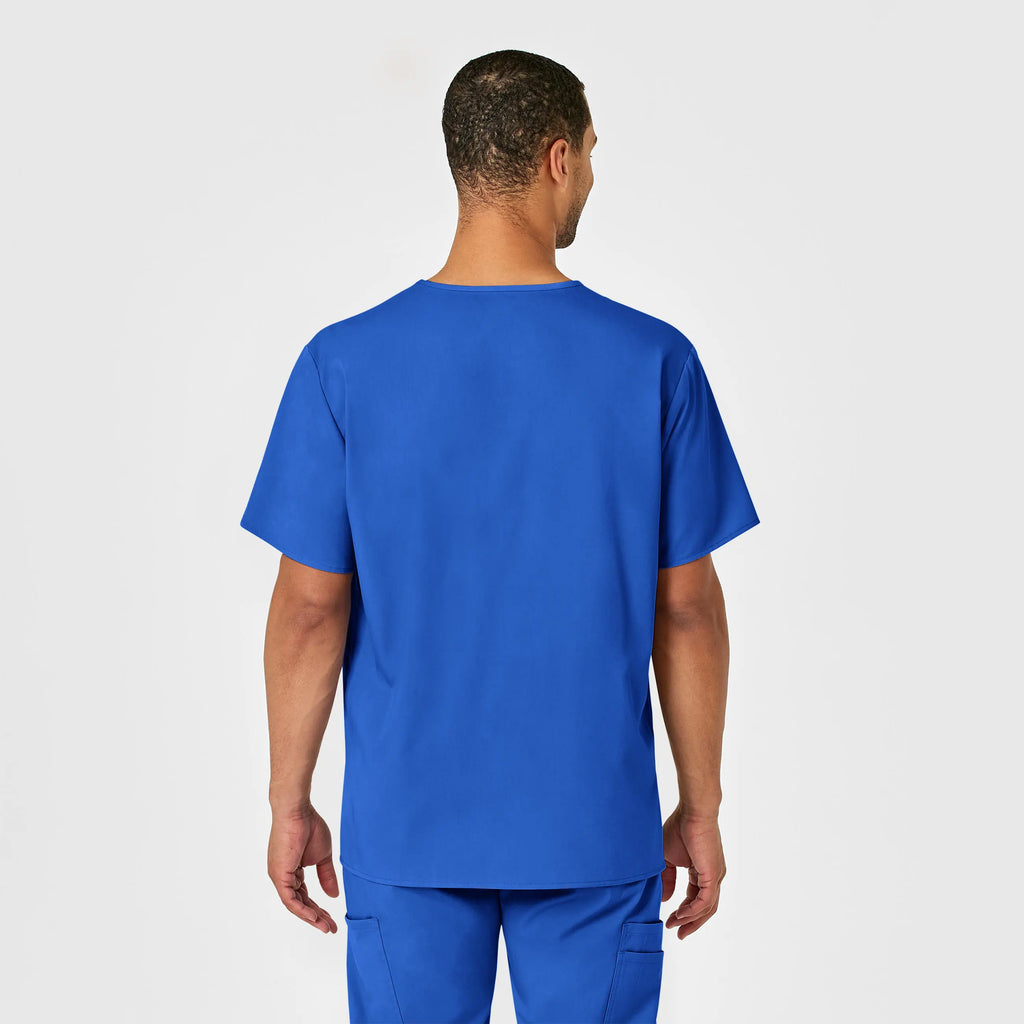 Wink Scrubs Men's PRO V-Neck Scrub Top Royal Blue | scrub-supply.com