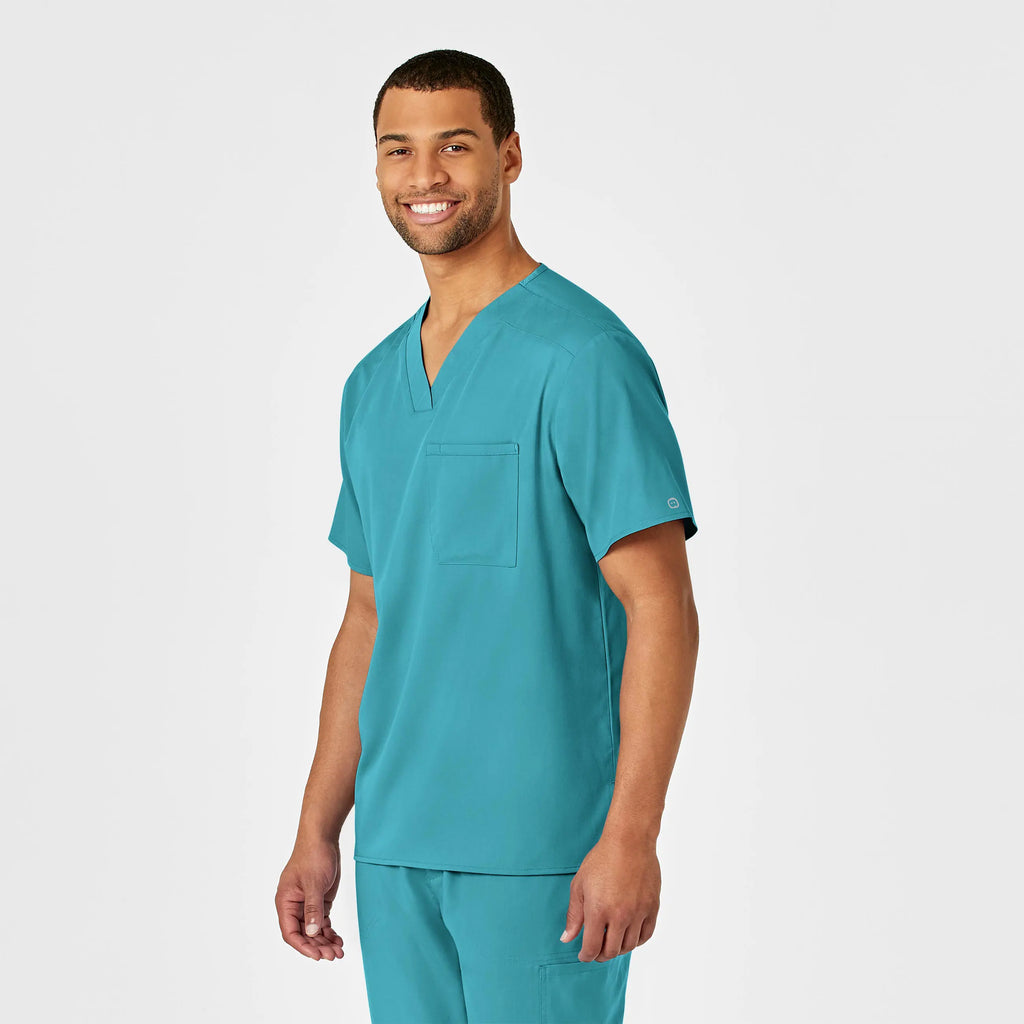 Wink Scrubs Men's PRO V-Neck Scrub Top Teal | scrub-supply.com