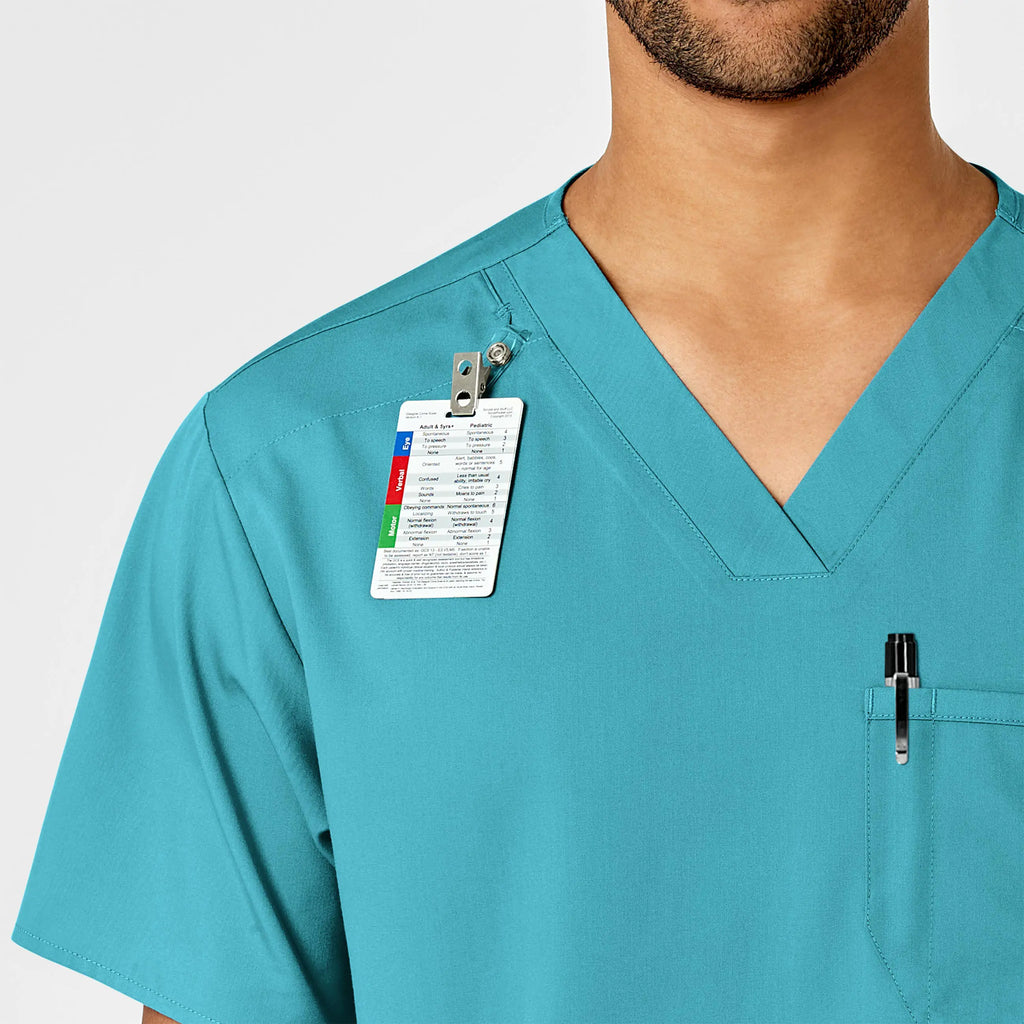 Wink Scrubs Men's PRO V-Neck Scrub Top Teal | scrub-supply.com