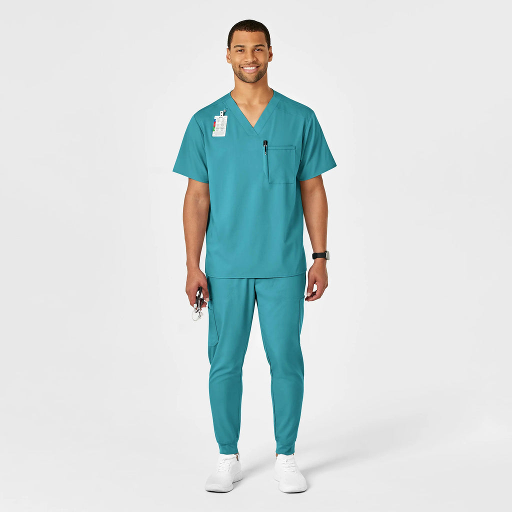 Wink Scrubs Men's PRO V-Neck Scrub Top Teal | scrub-supply.com