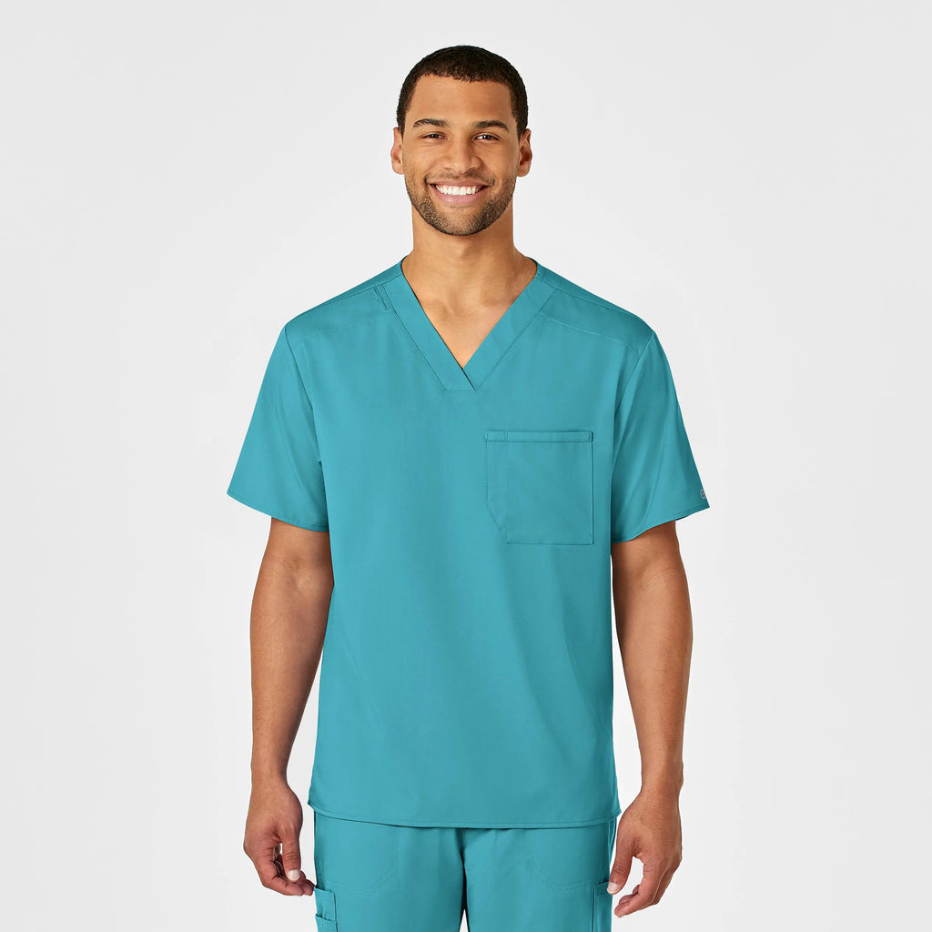 Wink Scrubs Men's PRO V-Neck Scrub Top Teal | scrub-supply.com