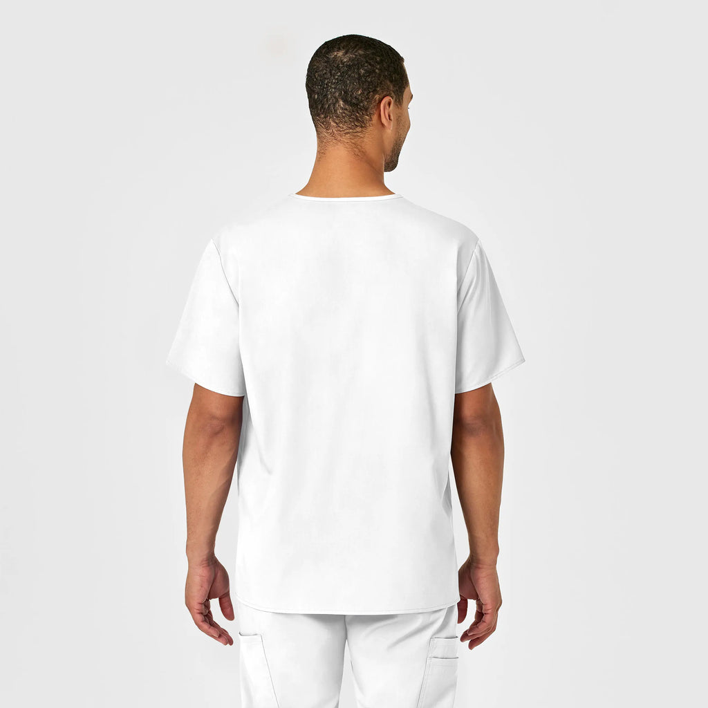 Wink Scrubs Men's PRO V-Neck Scrub Top White | scrub-supply.com