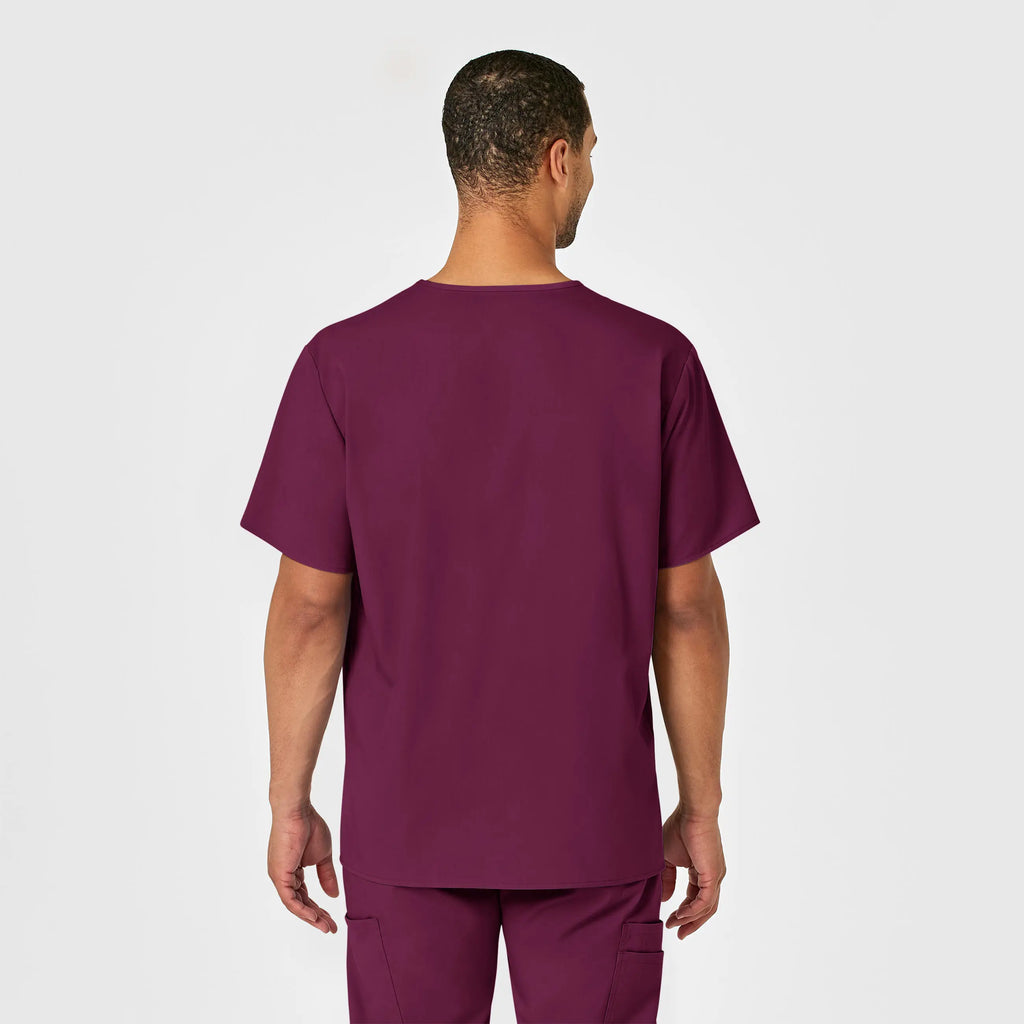 Wink Scrubs Men's PRO V-Neck Scrub Top Wine | scrub-supply.com