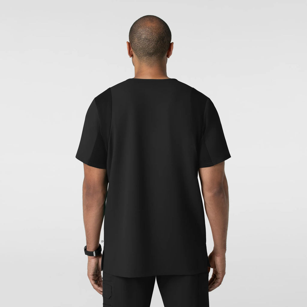 Wink Scrubs Men's Utility V-Neck Scrub Top Black | scrub-supply.com