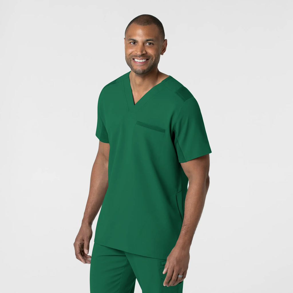 Wink Scrubs Men's Utility V-Neck Scrub Top Hunter | scrub-supply.com