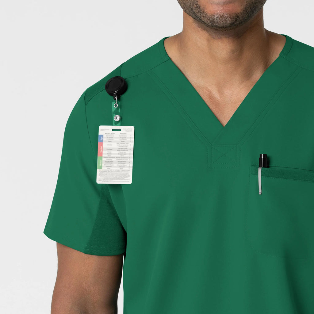 Wink Scrubs Men's Utility V-Neck Scrub Top Hunter | scrub-supply.com