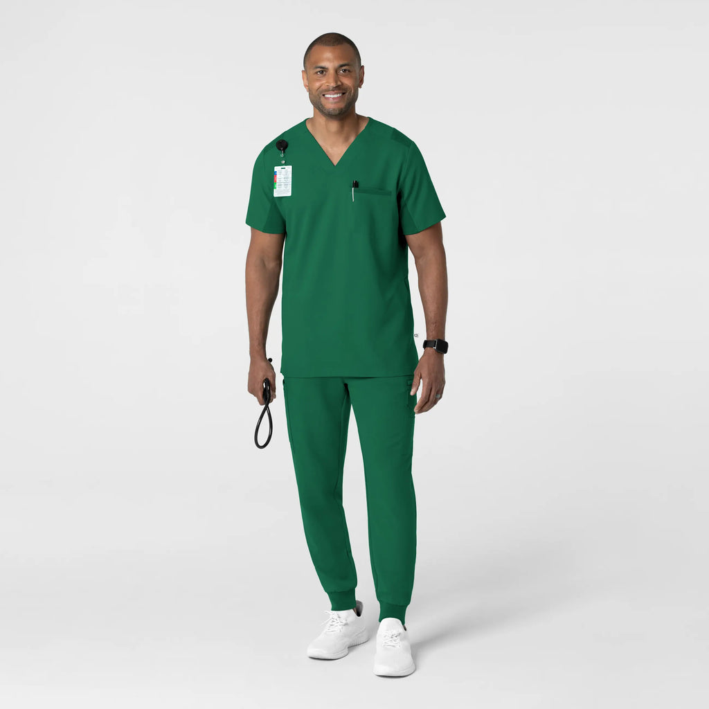 Wink Scrubs Men's Utility V-Neck Scrub Top Hunter | scrub-supply.com