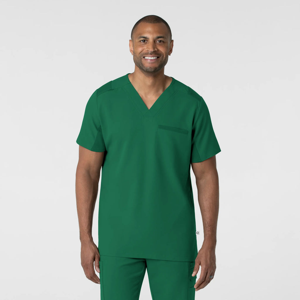 Wink Scrubs Men's Utility V-Neck Scrub Top Hunter | scrub-supply.com