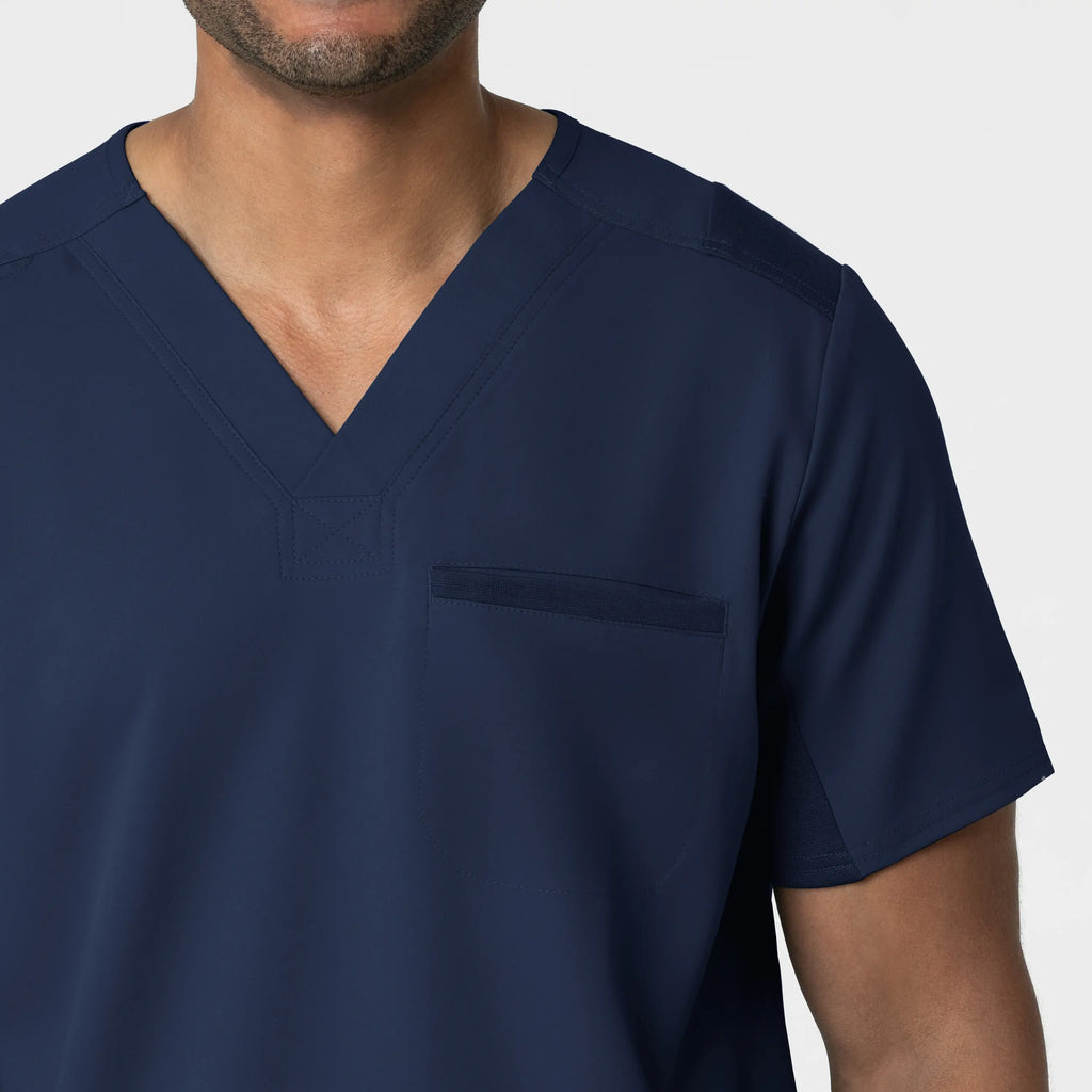 Wink Scrubs Men's Utility V-Neck Scrub Top Navy | scrub-supply.com