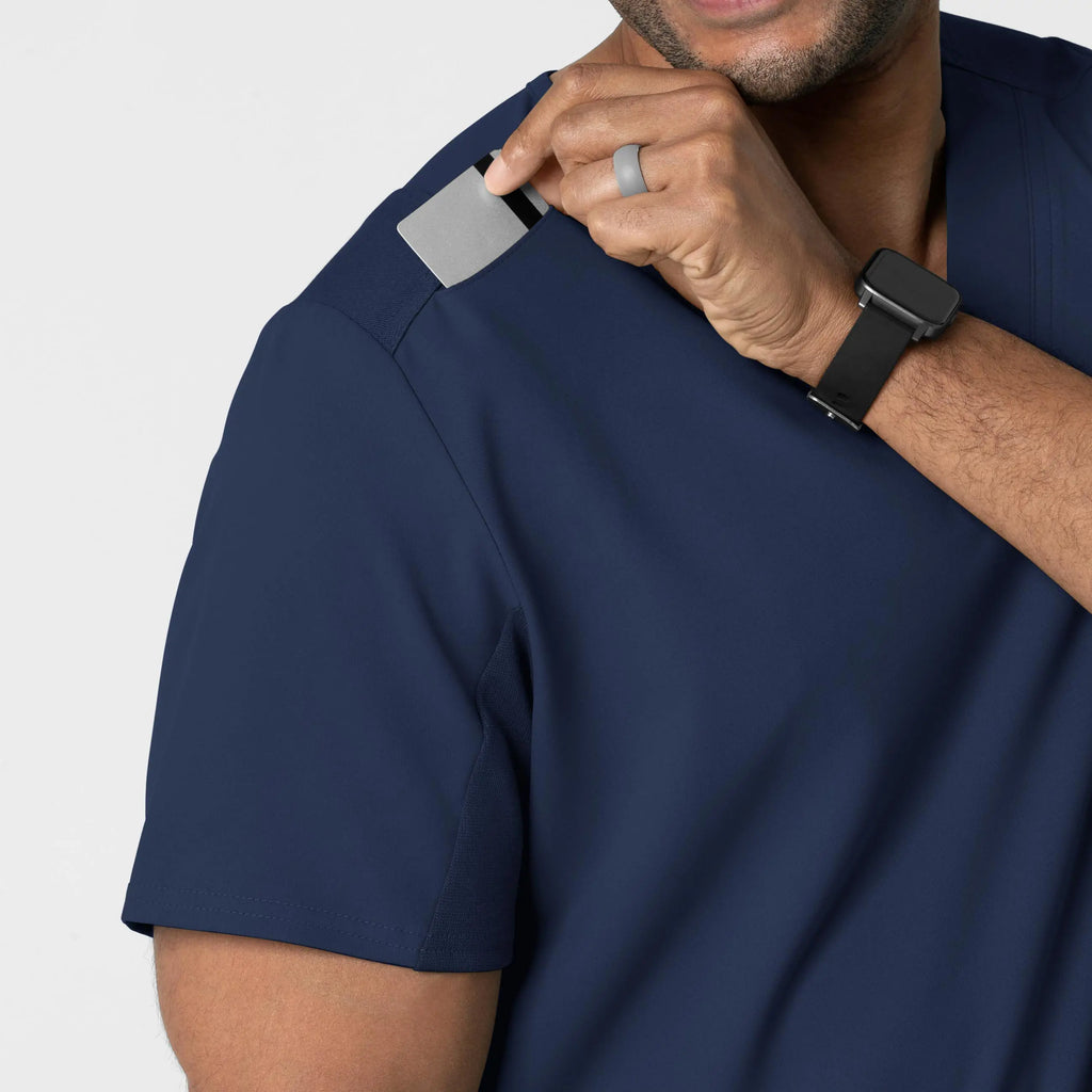 Wink Scrubs Men's Utility V-Neck Scrub Top Navy | scrub-supply.com