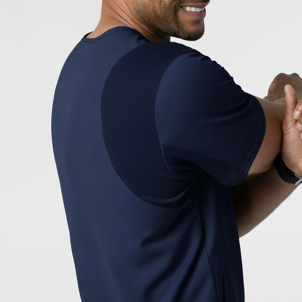 Wink Scrubs Men's Utility V-Neck Scrub Top Navy | scrub-supply.com