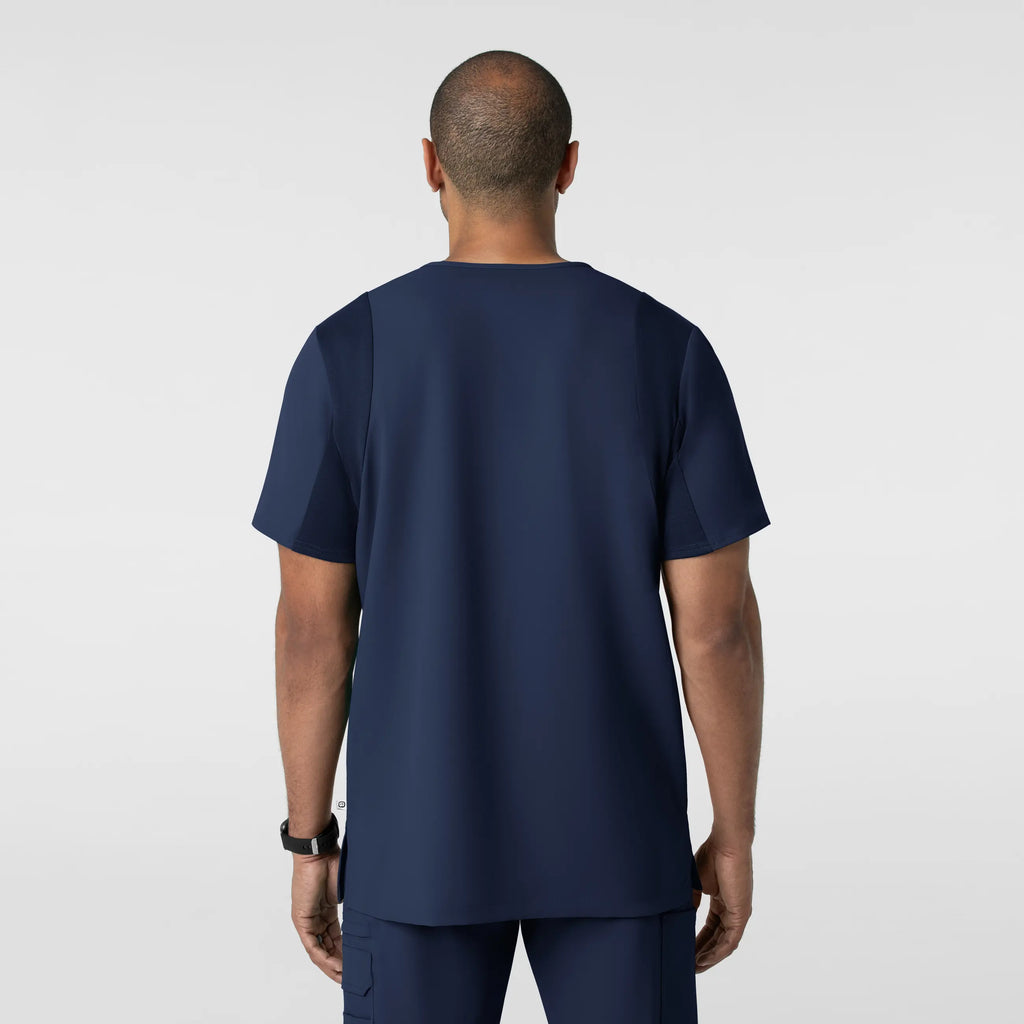 Wink Scrubs Men's Utility V-Neck Scrub Top Navy | scrub-supply.com