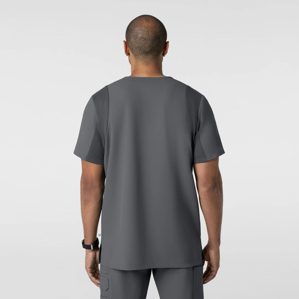 Wink Scrubs Men's Utility V-Neck Scrub Top Pewter | scrub-supply.com