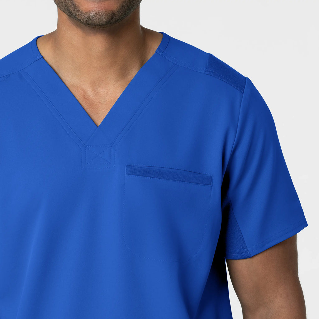 Wink Scrubs Men's Utility V-Neck Scrub Top Royal Blue | scrub-supply.com