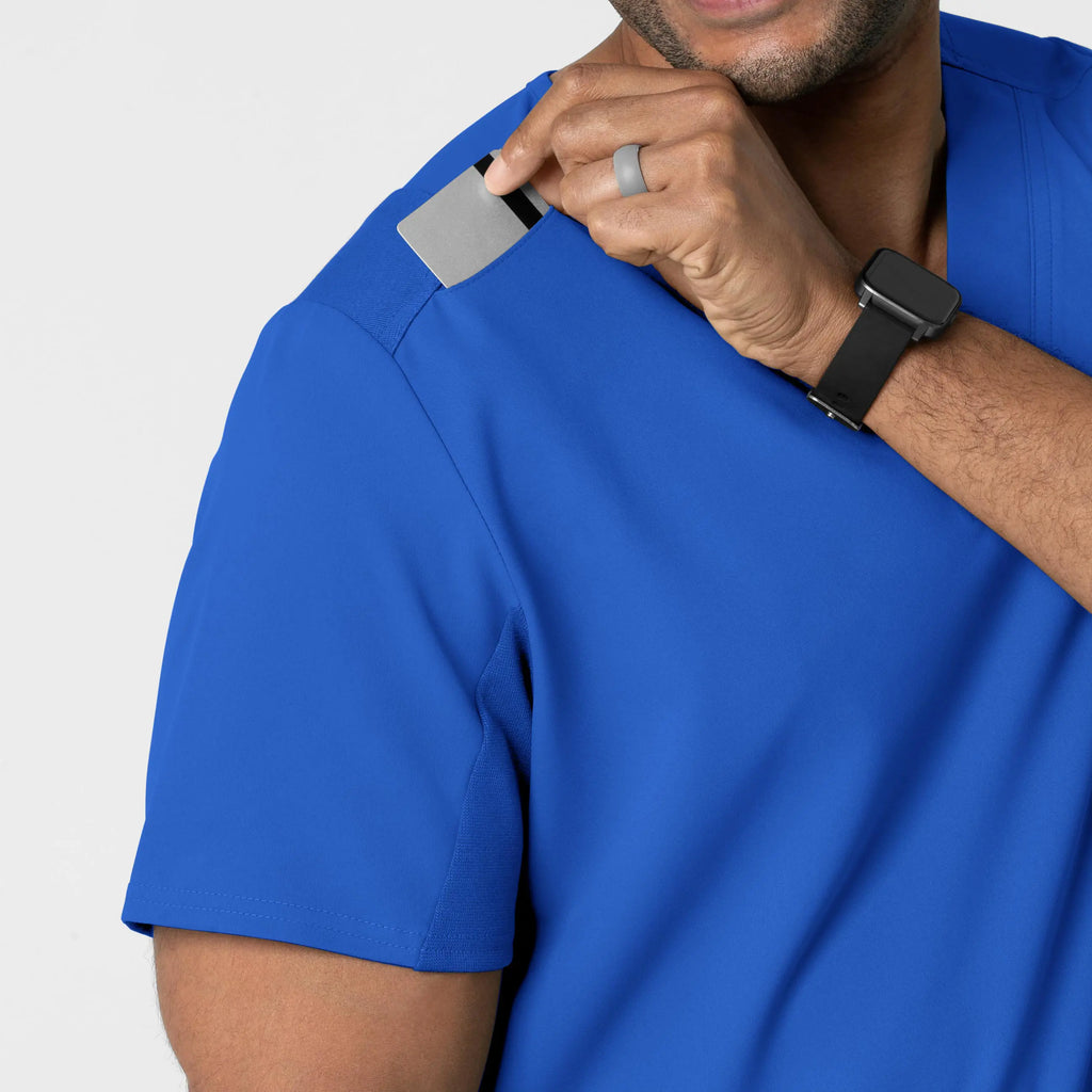 Wink Scrubs Men's Utility V-Neck Scrub Top Royal Blue | scrub-supply.com